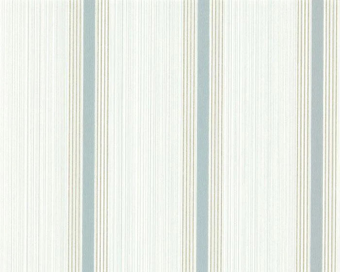 Little Greene Wallpaper - Cavendish Stripe Brush Blue