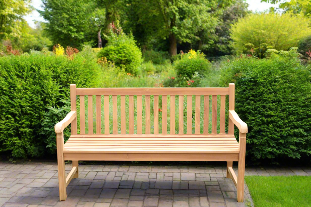 Wooden Outdoor Garden Bench, Teak,