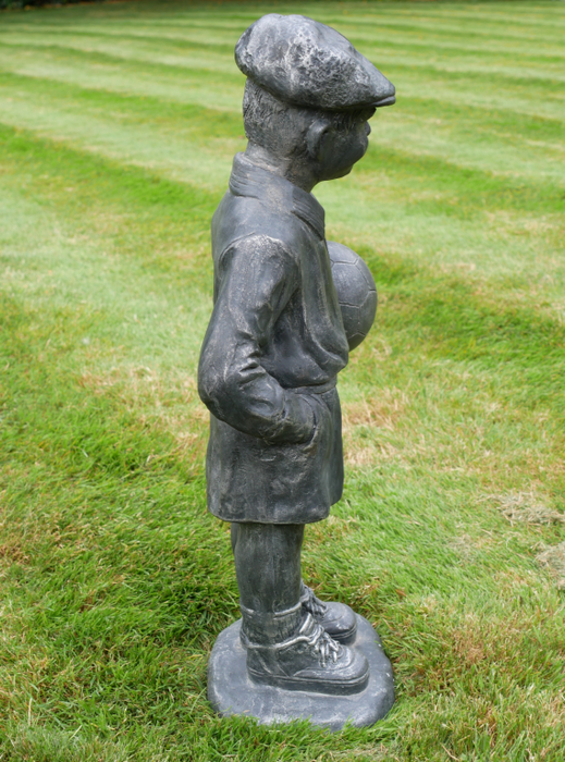 Vintage Boy Footballer Garden Statue