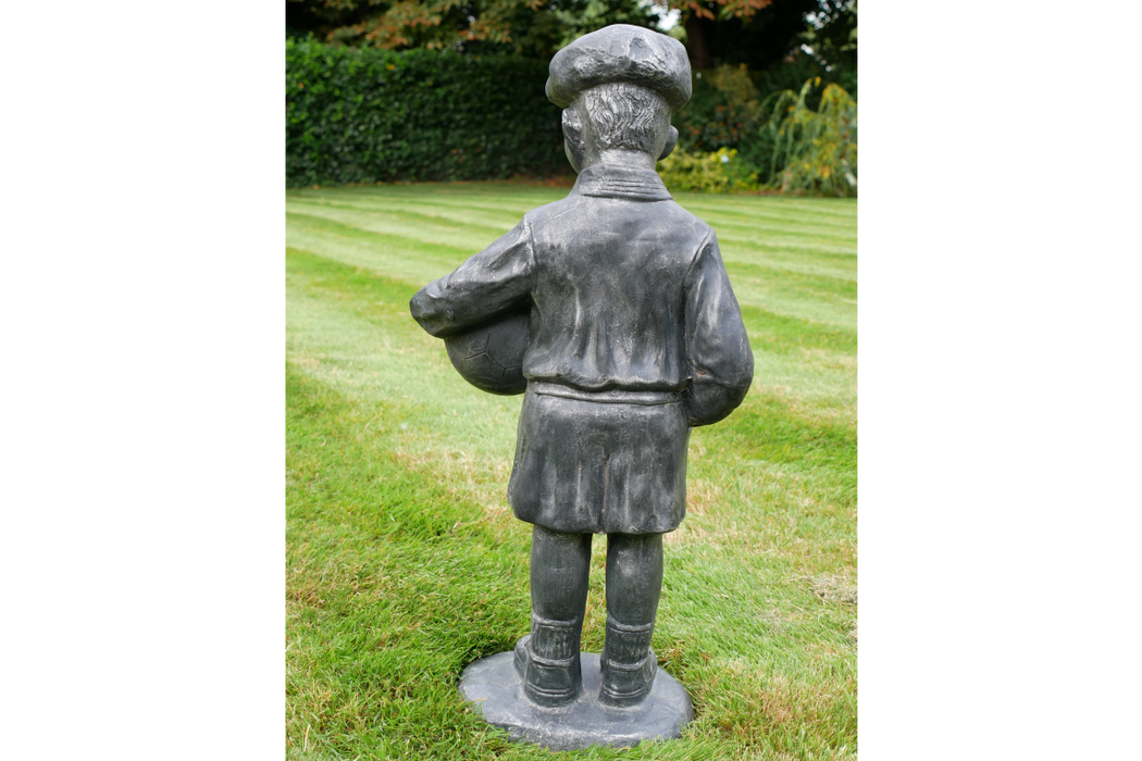 Vintage Boy Footballer Garden Statue