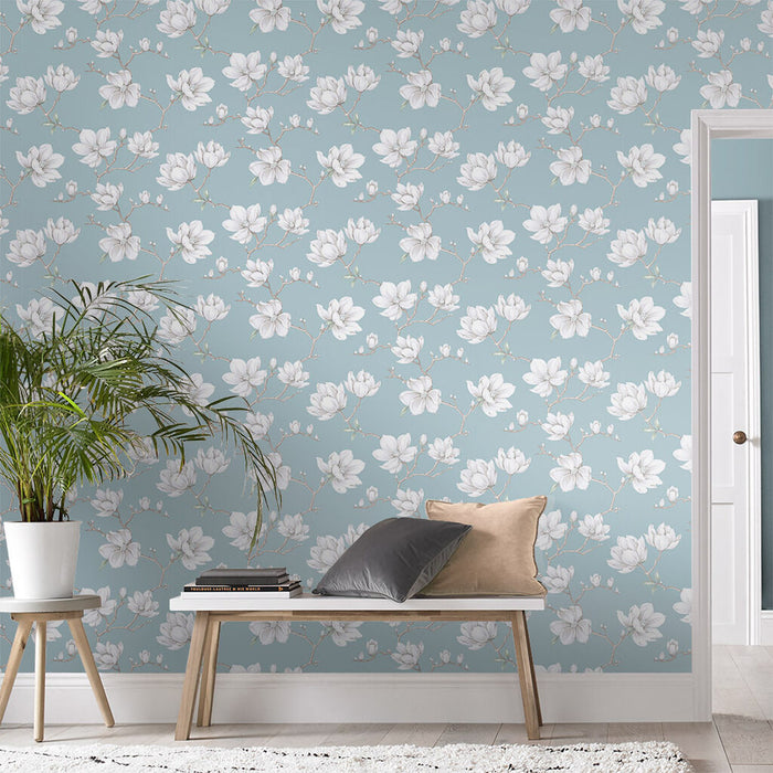 Graham & Brown Pierre Sky Blue Wallpaper