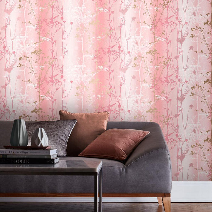 Graham & Brown Wild Flower Coral Wallpaper