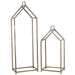 A/Q Brass Set of Two Log Holders (41x115x24 cm & 36x75x24 cm)