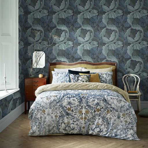 William Morris At Home Wallpaper - Acanthus - Blue