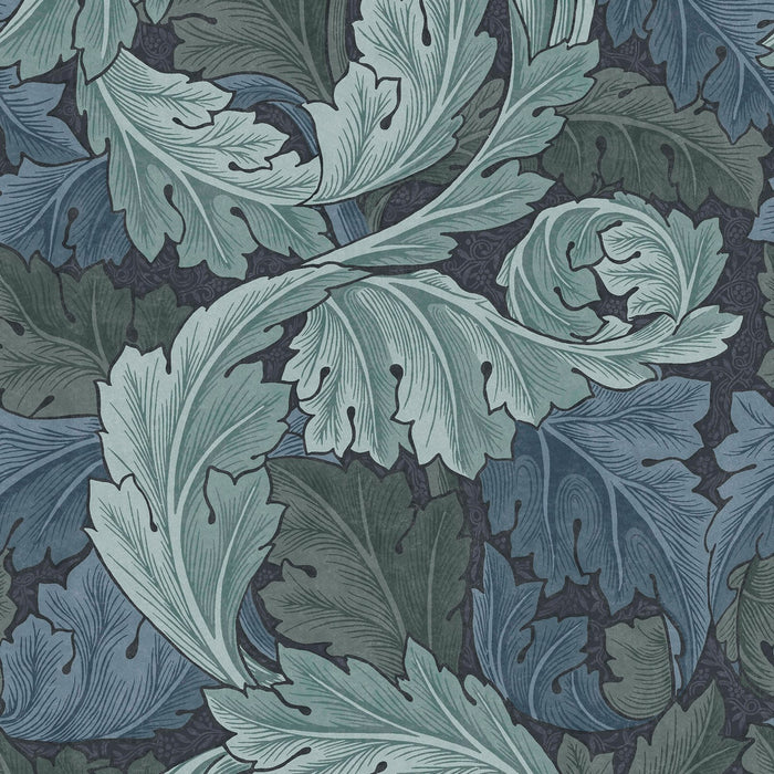 William Morris At Home Wallpaper - Acanthus - Blue