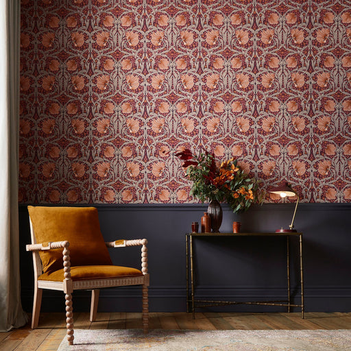 William Morris At Home Wallpaper - Pimpernel - Plum