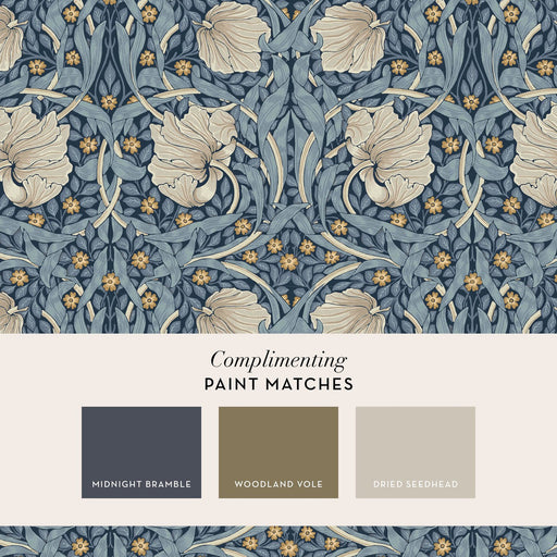 William Morris At Home Wallpaper - Pimpernel - Blue