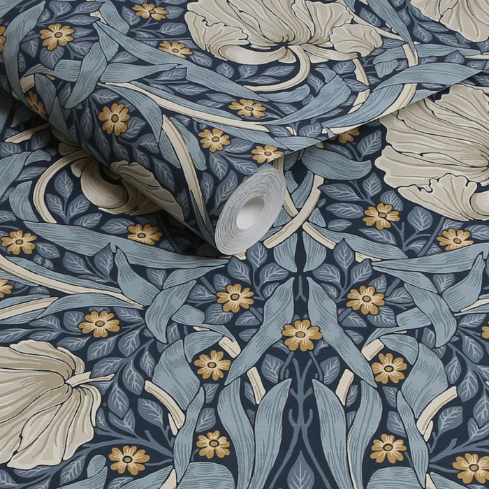 William Morris At Home Wallpaper - Pimpernel - Blue