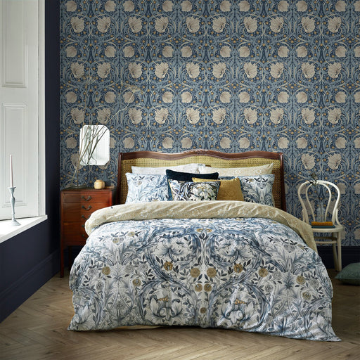 William Morris At Home Wallpaper - Pimpernel - Blue