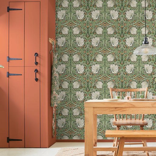 William Morris At Home Wallpaper - Pimpernel - Green