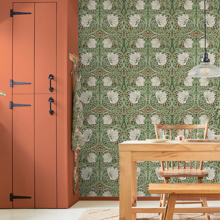 William Morris At Home Wallpaper - Pimpernel - Plum