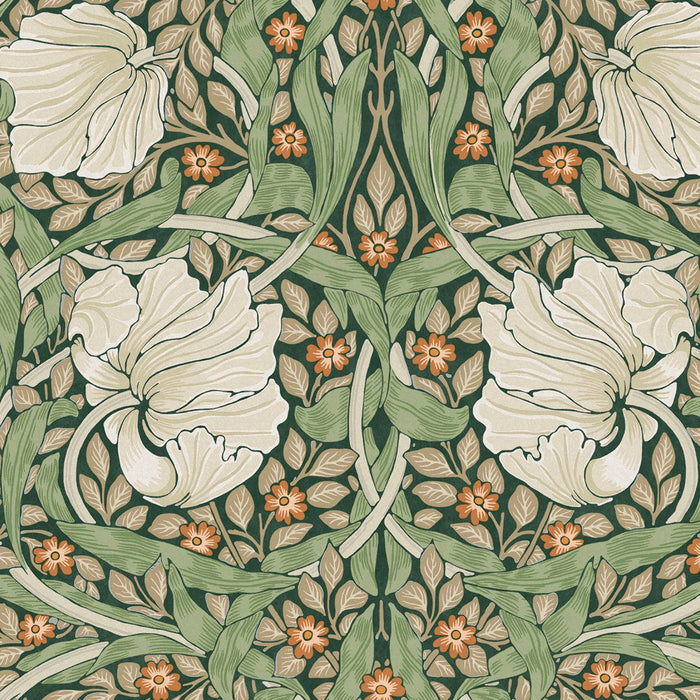 William Morris At Home Wallpaper - Pimpernel - Green