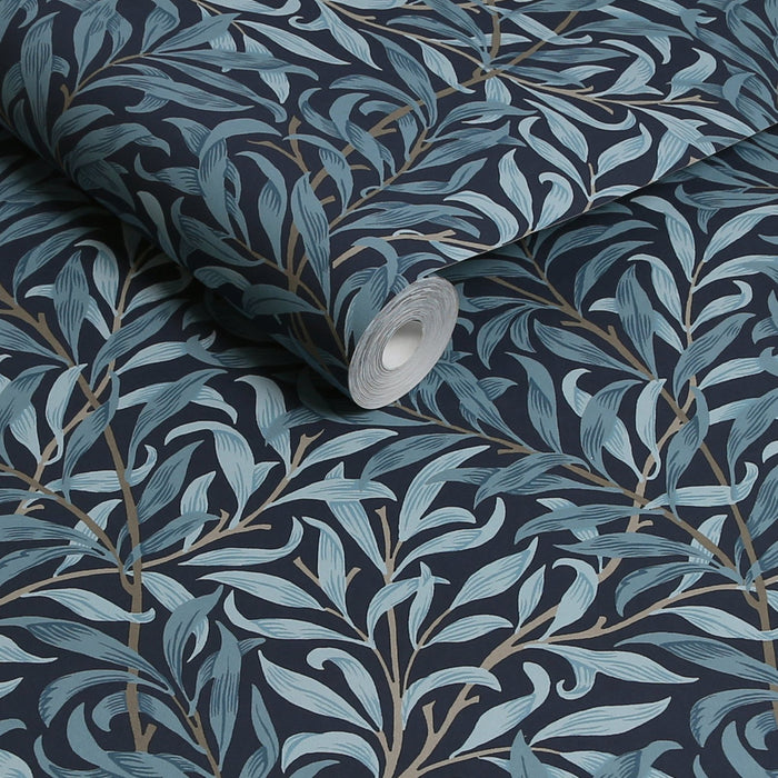 William Morris At Home Wallpaper - Willow Bough - Deep Blues