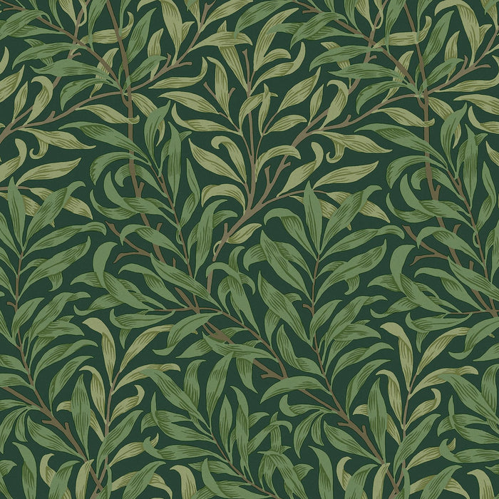 William Morris At Home Wallpaper - Willow Bough - Deep Green