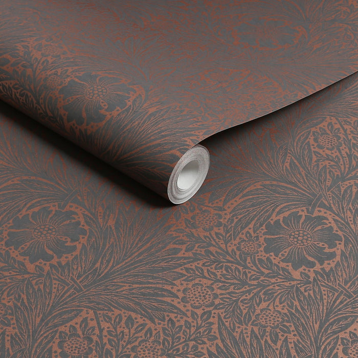 William Morris At Home Wallpaper - Marigold - Fibrous Charcoal