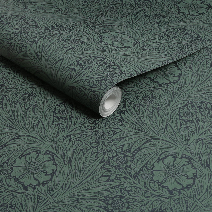 William Morris At Home Wallpaper - Marigold - Fibrous Green