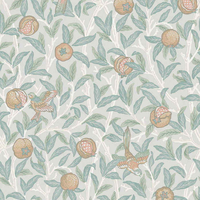 William Morris At Home Wallpaper - Bird & Pomegranate - Duck Egg