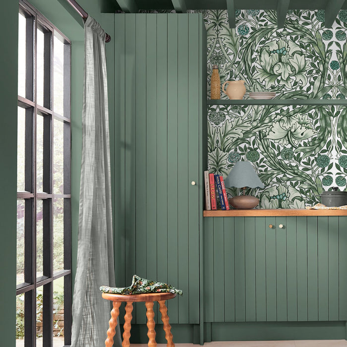 William Morris At Home Forest Road Emulsion Paint – Unique Dusky Green