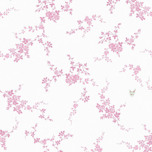 Shabby Chic Wallpaper by Rachel Ashwell - Butterflies - Pink