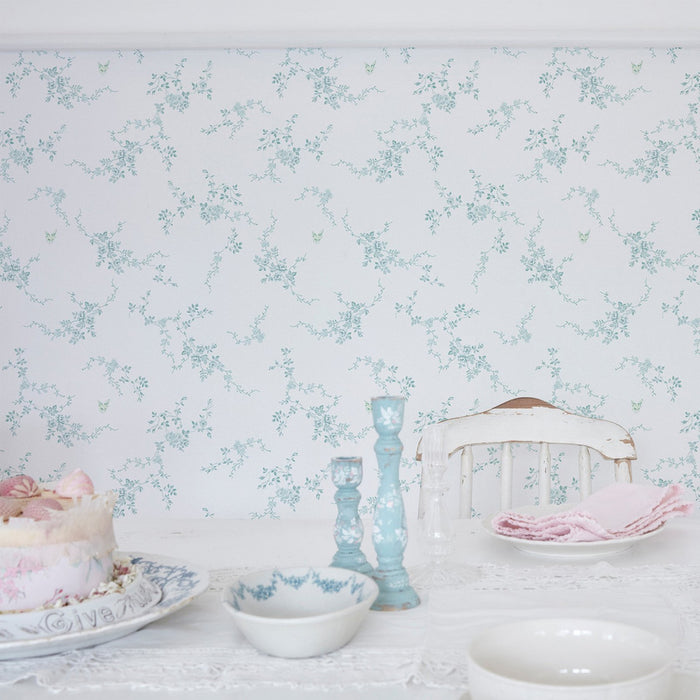 Shabby Chic Wallpaper by Rachel Ashwell - Butterflies - Pink