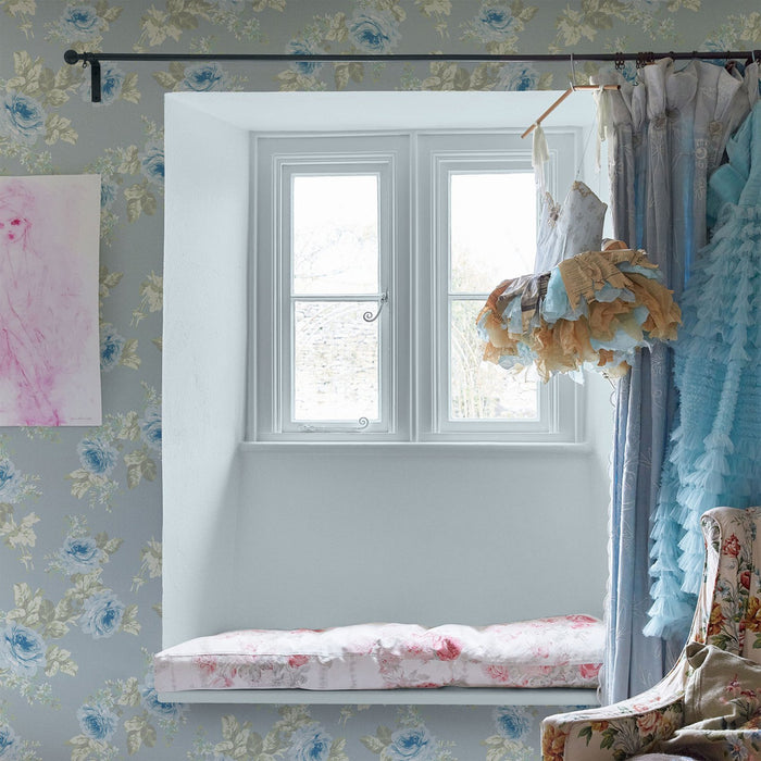 Shabby Chic Wallpaper by Rachel Ashwell - Royal Bouquet - Pink