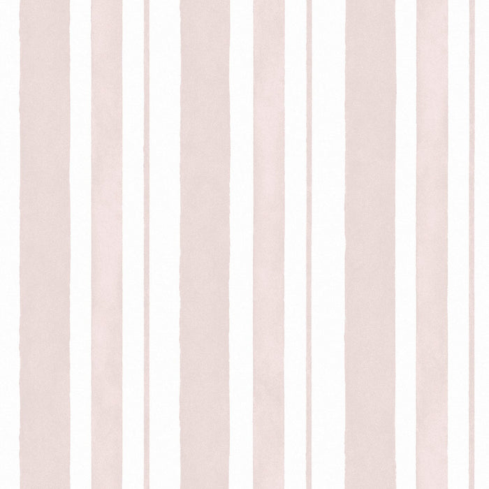 Shabby Chic Wallpaper by Rachel Ashwell - Watercolour Stripe - Pink