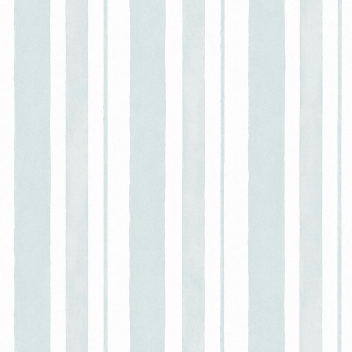 Shabby Chic Wallpaper by Rachel Ashwell - Watercolour Stripe - Blue