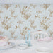 Shabby Chic Wallpaper by Rachel Ashwell - Bird Chinoiserie - Blue and Gold