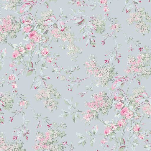 Shabby Chic Wallpaper by Rachel Ashwell - Chelsea - Blue