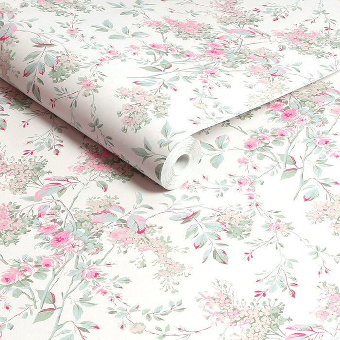 Shabby Chic Wallpaper by Rachel Ashwell - Chelsea - Fresh White