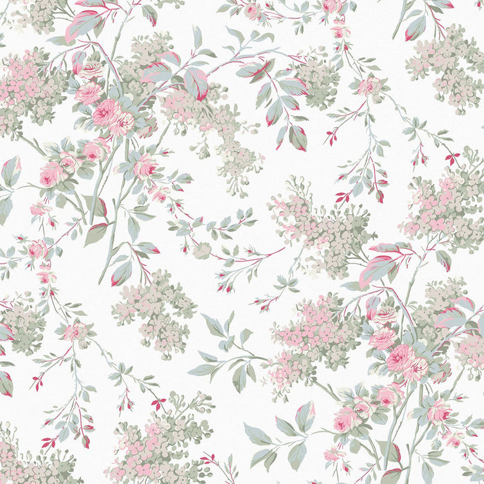 Shabby Chic Wallpaper by Rachel Ashwell - Chelsea - Fresh White