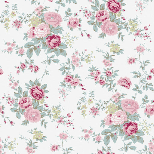 Shabby Chic Wallpaper by Rachel Ashwell - Wild Flower - Off White