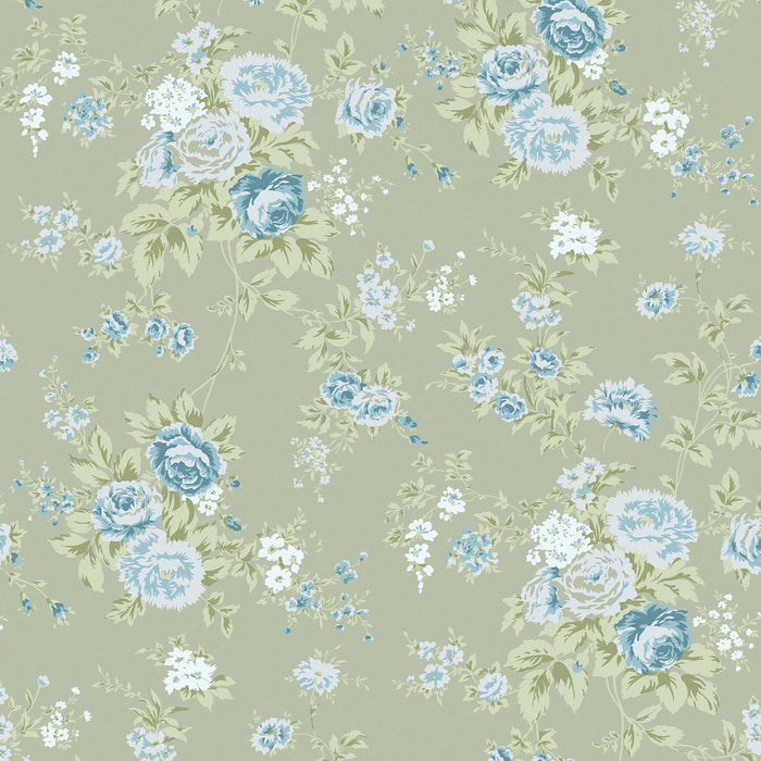 Shabby Chic Wallpaper by Rachel Ashwell - Wild Flower - Sage