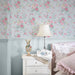 Shabby Chic Wallpaper by Rachel Ashwell - Wild Flower - Blue