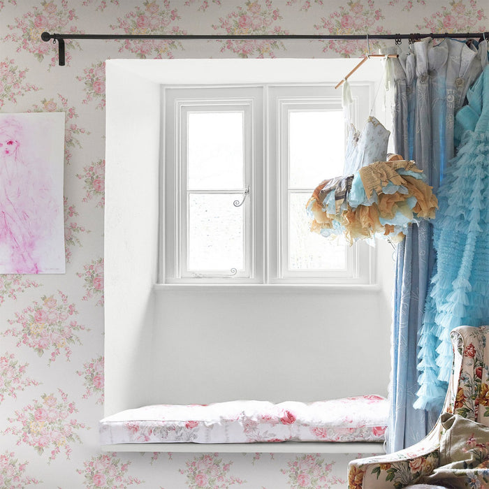 Shabby Chic Wallpaper by Rachel Ashwell - Rose Blossom - Pink Multi