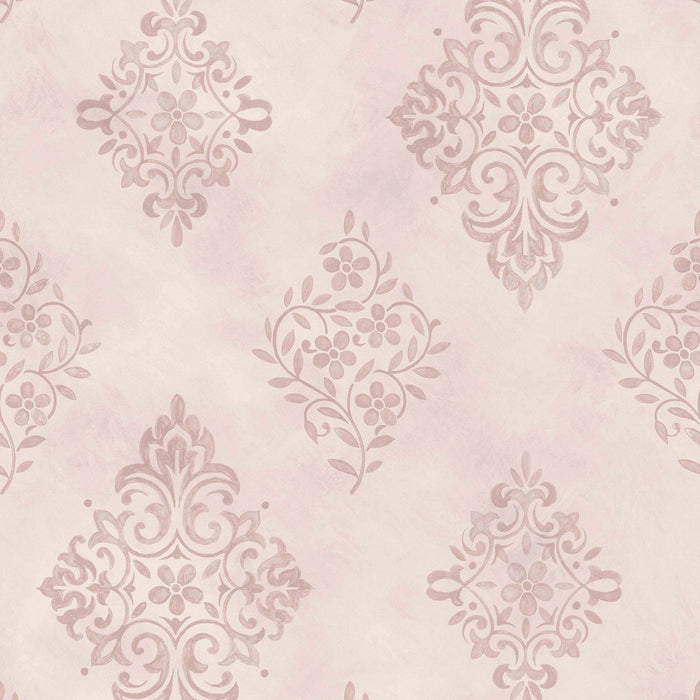 Shabby Chic Wallpaper by Rachel Ashwell - Diamond Motif - Pink