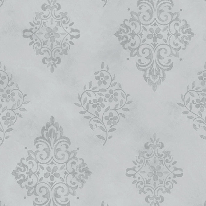 Shabby Chic Wallpaper by Rachel Ashwell - Diamond Motif - Blue