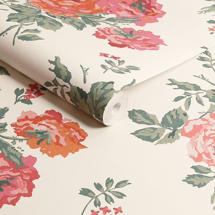 Cath Kidston Wallpaper - Archive Rose Pink Blooms