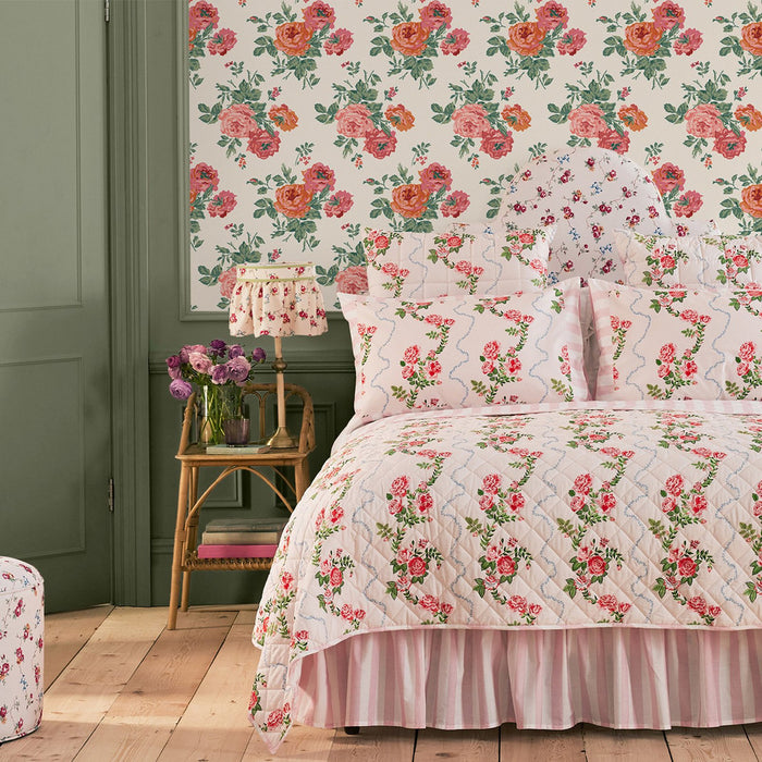 Cath Kidston Wallpaper - Archive Rose Pink Blooms