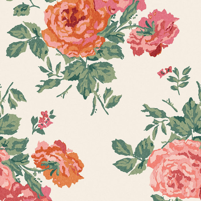 Cath Kidston Wallpaper - Archive Rose Pink Blooms