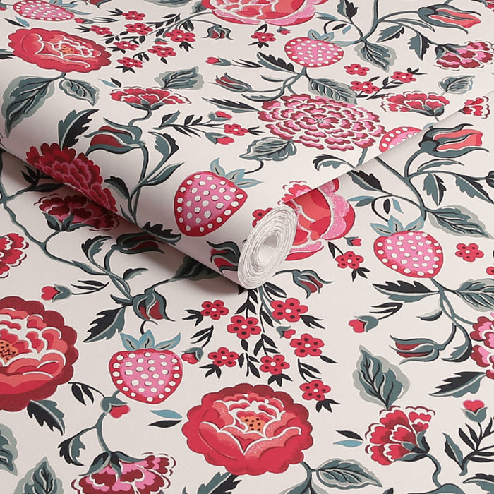 Cath Kidston Wallpaper - Strawberry Garden Rose