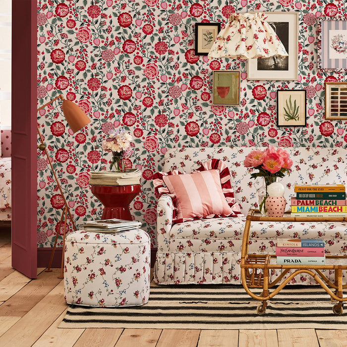 Cath Kidston Wallpaper - Strawberry Garden - Blue