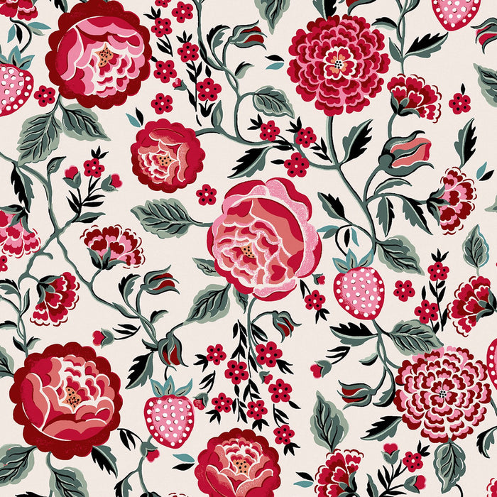 Cath Kidston Wallpaper - Strawberry Garden Rose