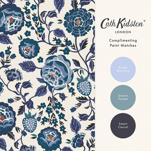 Cath Kidston Wallpaper - Strawberry Garden - Blue