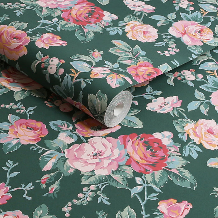 Cath Kidston Wallpaper - Garden Rose Green