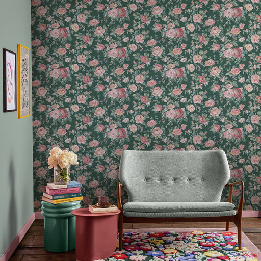 Cath Kidston Wallpaper - Garden Rose Green