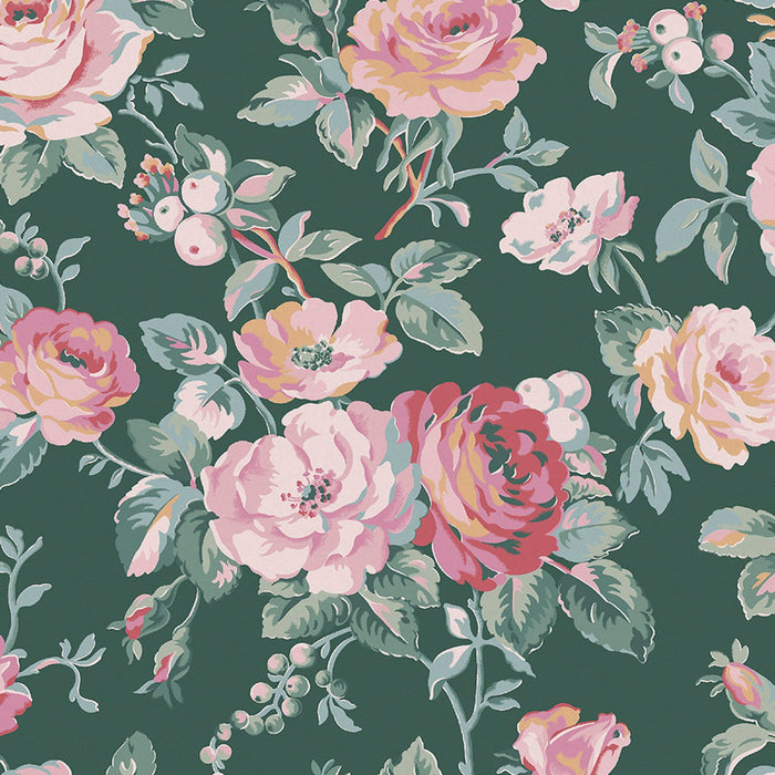 Cath Kidston Wallpaper - Garden Rose Green