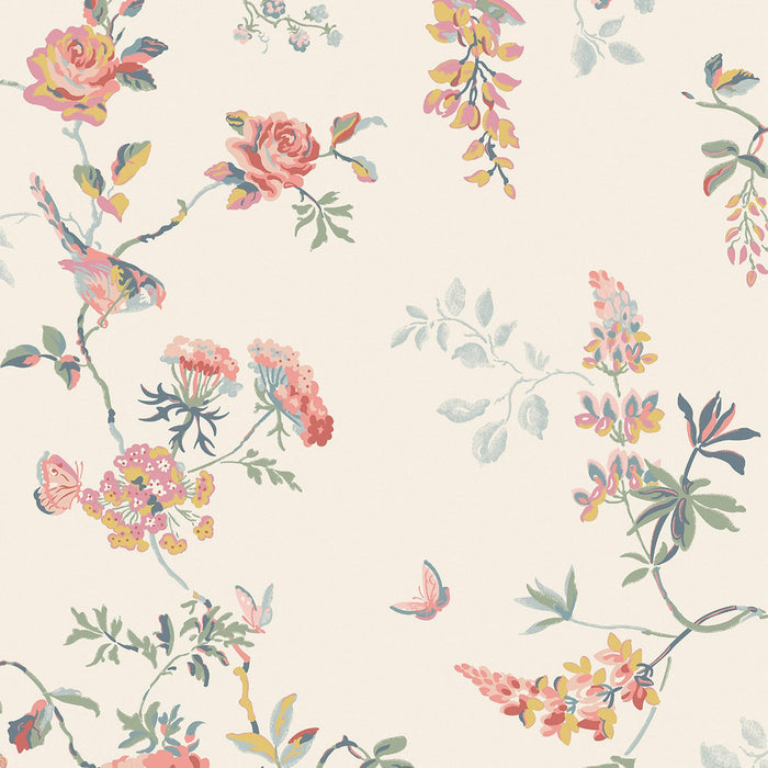 Cath Kidston Wallpaper - Birds & Roses - Spring