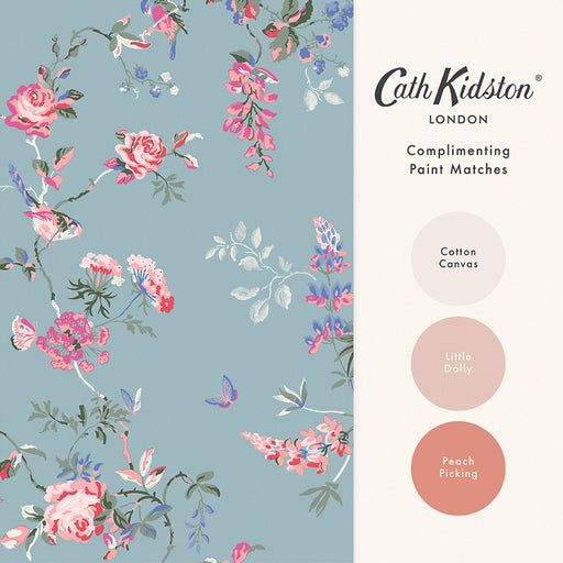 Cath Kidston Wallpaper - Birds & Roses - Summer