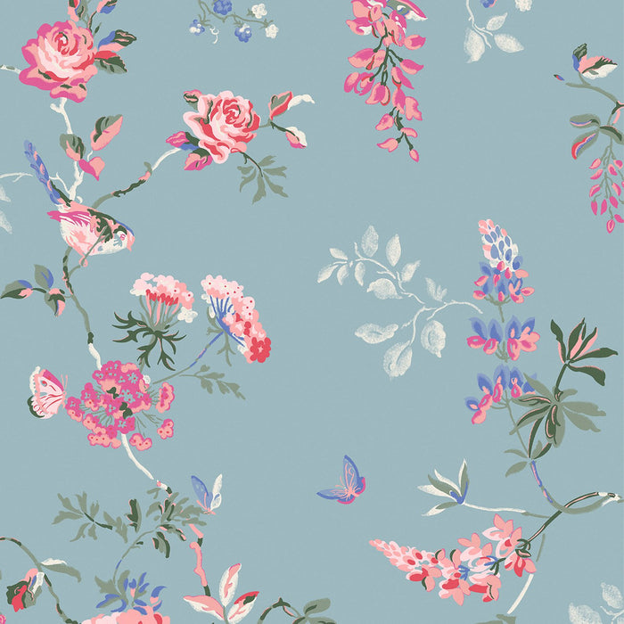 Cath Kidston Wallpaper - Birds & Roses - Summer